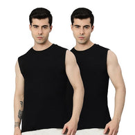 Pk 2 Comfy Navy Gym Vests for Men