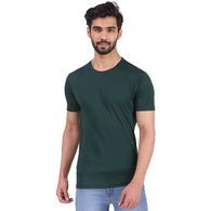 Green Men Round Neck Sports Tshirt