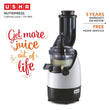 Usha CPJ 382F Full Mouth Cold Press 200 W Juicer (2 Jars, White, Black)