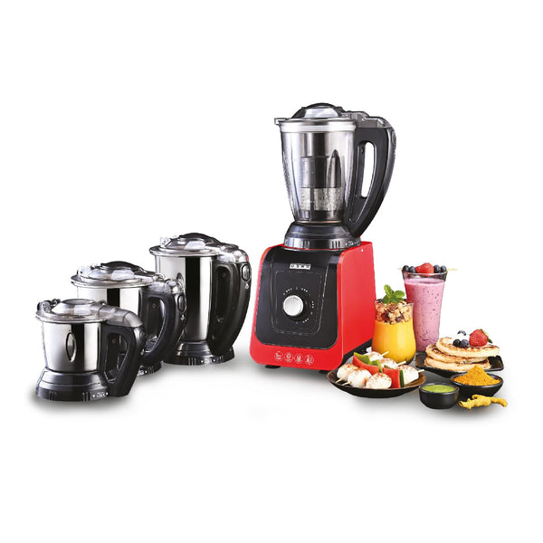 Usha I-chef Mixer Grinder 750 Mixer Grinder (4 Jars, Red, Black)