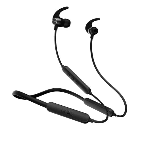 boAt Rockerz 255 Pro+ /258 Pro+ with ASAP Charge and upto 60 Hours Playback Bluetooth Headset  (Active Black, In the Ear)