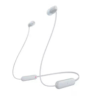 SONY WI-C100 with 25 Hours Battery Life Bluetooth Headset  (White, In the Ear)