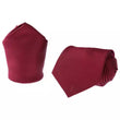 Classic Maroon Formal Combo Of Necktie & Pocket Square