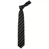 Black & White Stripes Formal Necktie for Men