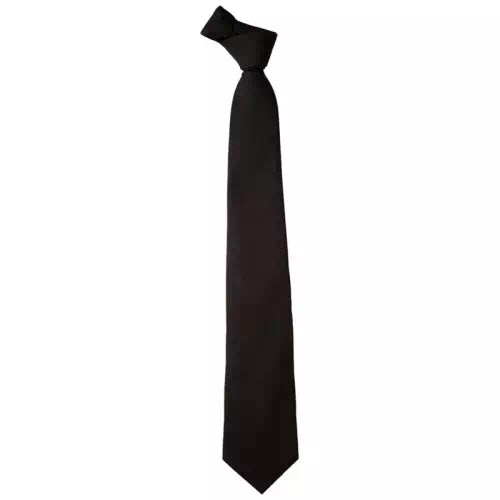 Black Plain Formal Necktie for Men