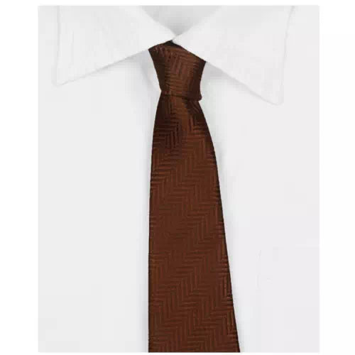 Brown Micro Fiber Formal Broad Ties