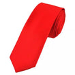 Red Plain Narrow Tie