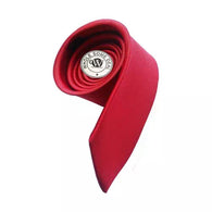 Deal Red Microfiber Narrow Tie