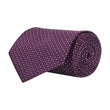 Men' s Purple & Silver Checks Woven Tie.