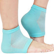 Multicolor silicone heel socks for pain relief.