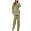 Green Women Winter Full Sleeve Regular Fit Night Suit