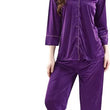 Purple Women Solid Shirt & Pyjama set