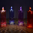 Big Simple Candles for Home Decoration, Crystal Candle Lights (Multicolor)