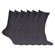 Gray Casual Full Length Socks-6 pair pack