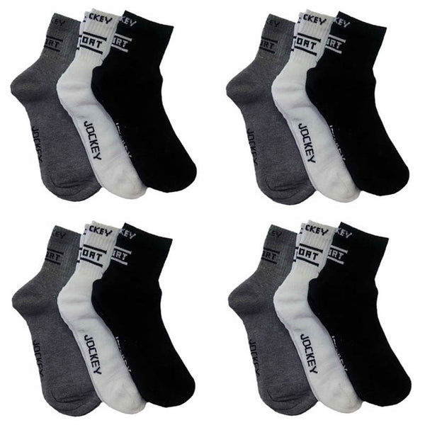 Multicolour Cotton Ankle Length Socks - 12 Pair Pack