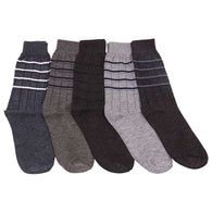 Multicolour Cotton Full Length Socks For Men - Pack Of 5