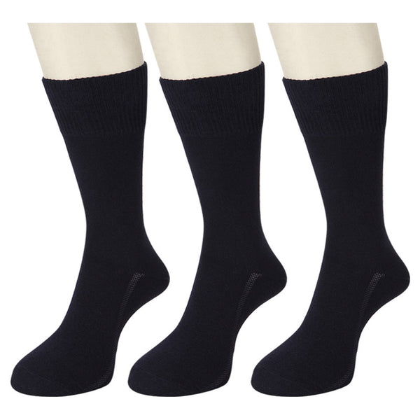 Men's Flat Knit Crew Socks - 3 Pair Pack