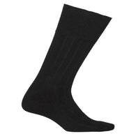 Black Cotton Full Length Socks For Men - 6 Pair Pack