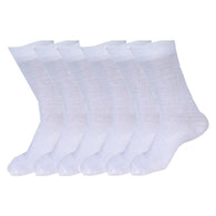 White Casual Full Length Socks-6 pair pack