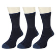 Blue Casual Crew Length 3 pair Socks