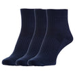 Blue Cotton Ankle Length Socks Pack Of 3