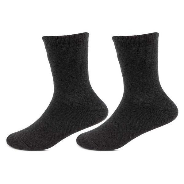 Woolen Cushioned Plain Kids Socks 2 Pair Pack