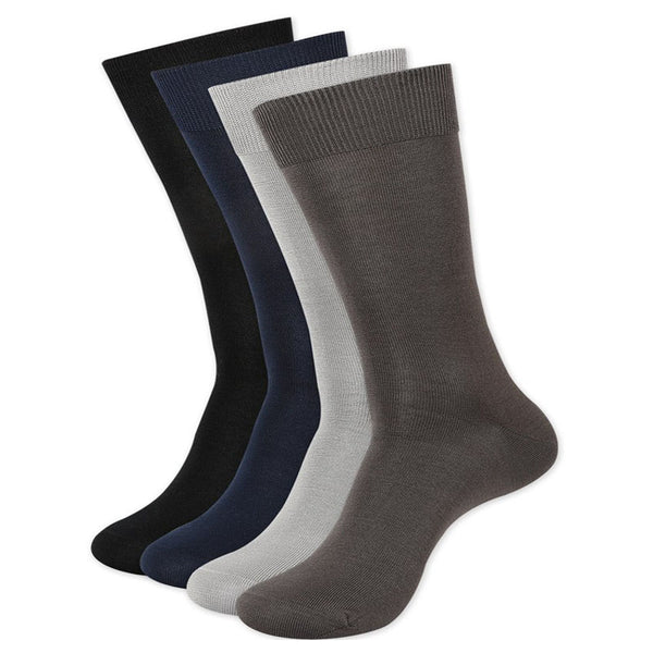 Pack of 4 Plain Premium Cotton Socks