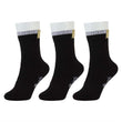 Black Casual High Ankle Length 3 Pair Socks