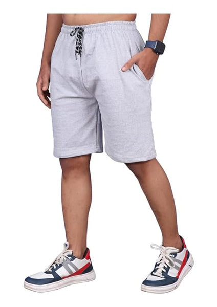 Grey Men's Cotton Shorts