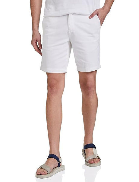 White Men's Cotton Chino Shorts