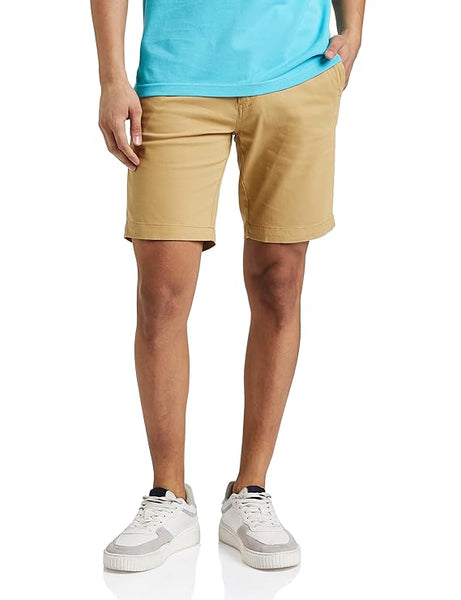 Beige Men's Cotton Chino Shorts