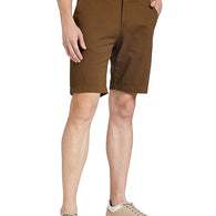 Classic Brown Men's Cotton Chino Shorts