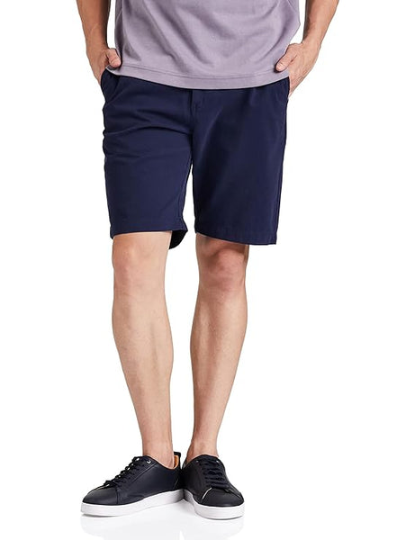 Elegant Navy Men's Cotton Chino Shorts