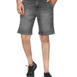 Grey Men Regular Fit Knee Length Denim Shorts