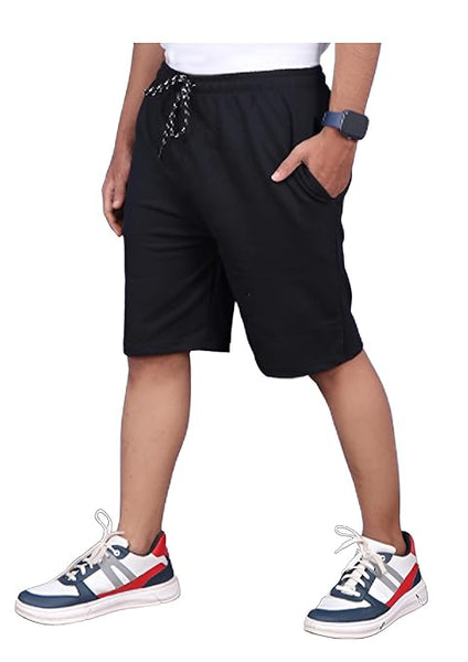 Black Men's Cotton Shorts