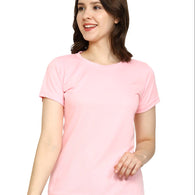 Classy Pink Round-Neck Gym T-Shirt