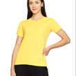 Yellow Crew-Neck T-Shirt with Short Sleeves