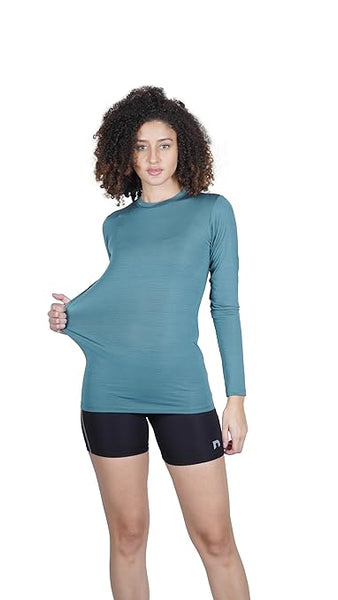 Classy Blue Women Gym Running Long Sleeve T-Shirt