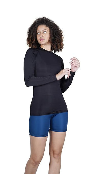 Trendy Black Women Gym Running Long Sleeve T-Shirt