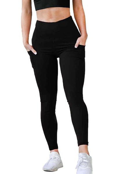 Black Women Stretchable Ankle Length Slim Fit Workout Gym Tights