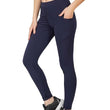 Navy High Rise Stretchable Ankle Length Tights