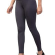 Grey Gym Wear Polyester Ankle Length Workout Tights