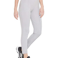 Grey Women Polyester Activewear Ankle Length Tights