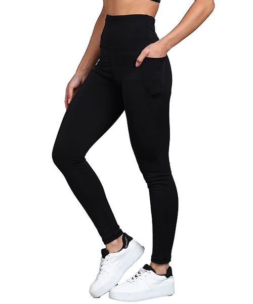 Black High Waist Stretchable Gym Tights Leggings