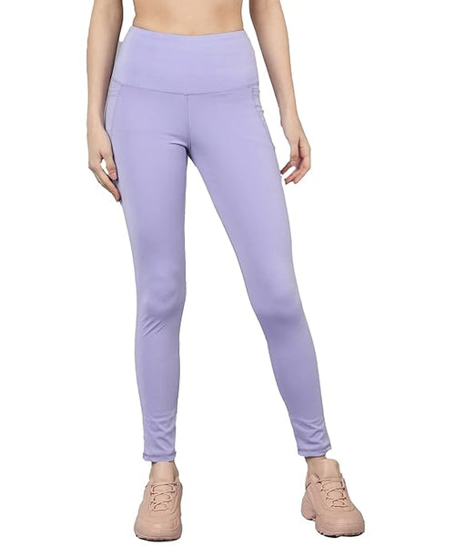 Lavender High Waist Stretchable Gym Tights Leggings