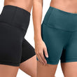 Pk 2 Women High Waist Gym Shorts