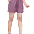 Purple Women Cotton Blend Casual  Shorts