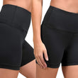 Black Pk 2 Women High Waist Gym Shorts