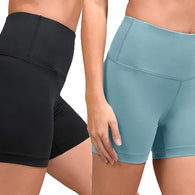 Multi Set 2 Women High Waist Gym Shorts