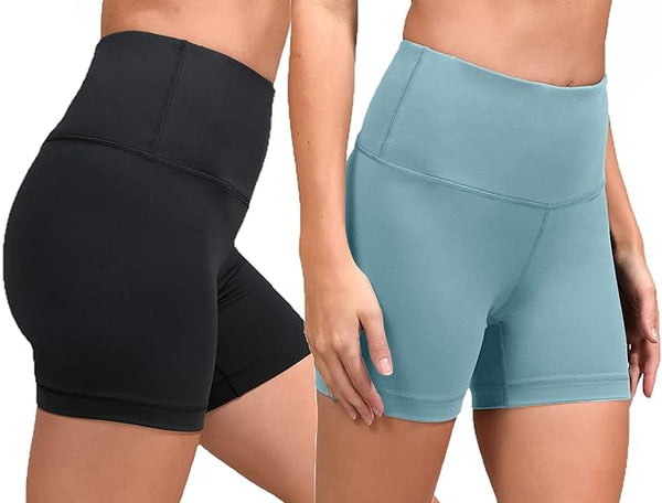 Multi Set 2 Women High Waist Gym Shorts